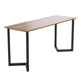 V Shaped Table Bench Desk Legs Retro Industrial Design Fully Welded - Black - Rear View