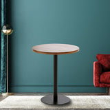 Steel Round 45cm Restaurant Cafe Office Table Base Leg - Front View