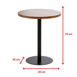 Steel Round 45cm Restaurant Cafe Office Table Base Leg - Close-Up Angle
