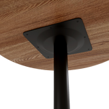 Steel Round 45cm Restaurant Cafe Office Table Base Leg - Rear View