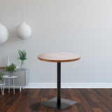 Steel Square 45cm Restaurant Cafe Office Table Base Leg - Front View