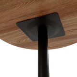 Steel Square 45cm Restaurant Cafe Office Table Base Leg - Rear View