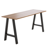 2x Rustic Dining Table Legs Steel Industrial Vintage 71cm - Black - Top-Down View