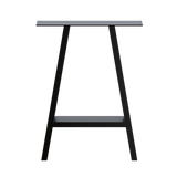 2x Rustic Dining Table Legs Steel Industrial Vintage 71cm - Black - Close-Up Angle