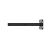 20cm Floating Shelf Brackets Industrial Metal Shelving Supports 4-Pack - Black - Close-Up Angle