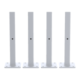 20cm Floating Shelf Brackets Industrial Metal Shelving Supports 4-Pack - White