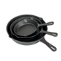 Pre Seasoned Cast Iron Skillet Fry Pan Set 3 Pcs Frying Pan Set