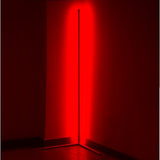 Modern - Colour RGB - Minimalist LED Corner Floor Lamp - White - Mood Lighting - Side View