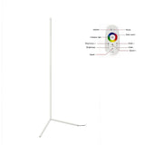 Modern - Colour RGB - Minimalist LED Corner Floor Lamp - White - Mood Lighting - Rear View
