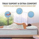 Palermo Double Memory Foam Mattress Topper Cooling Gel Infused CertiPUR Approved - 45-Degree Angle