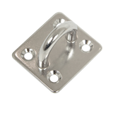 4X M6 304 Stainless Steel Oblong Pad Eye Plate Marine Hardware Staple Hook - Top-Down View