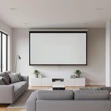 100 Inch 16:9 Manual Pull Down Outdoor Projector Projection Screen Theater Movie - Front View