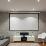 100 Inch 16:9 Manual Pull Down Outdoor Projector Projection Screen Theater Movie - Top-Down View