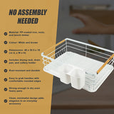 Metal Dish Drying Rack Drainboard Holder Tray Kitchen Plates Cutlery Wood Handle - Extra Image