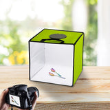 12'' LED Light Room Photo Studio Photography Lighting Tent Kit Backdrop Cube Box - Front View