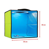 12'' LED Light Room Photo Studio Photography Lighting Tent Kit Backdrop Cube Box - Low Angle