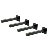 20cm Floating Shelf Brackets Industrial Metal Shelving Supports 4-Pack