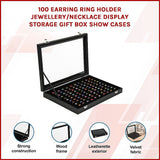 100 Slot Earring Ring Holder Jewellery Necklace Display Storage Gift Box Showcase For Organised Collection
