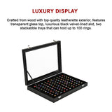 100 Slot Earring Ring Holder Jewellery Necklace Display Storage Gift Box Showcase For Organised Collection