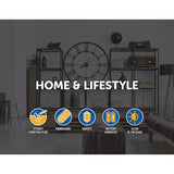 Glow In Dark Wall Clock Luminous Quartz Quiet Wooden Home Decor 30cm - Side View