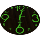 Glow In Dark Wall Clock Luminous Quartz Quiet Wooden Home Decor 30cm - Low Angle