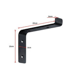 Floating Wall Shelf Brackets Heavy Duty Rustic Industrial 4-Pack - Rear View