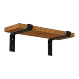 Floating Wall Shelf Brackets Heavy Duty Rustic Industrial 4-Pack - Top-Down View