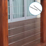 Stainless Steel DIY Rope Balustrade Kit 3.2mm Swage 2 x Lag Screw Term - 10 pack - Top-Down View