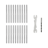 Stainless Steel DIY Rope Balustrade Kit 3.2mm Swage 2 x Lag Screw Term - 10 pack - 45-Degree Angle
