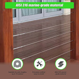 Stainless Steel DIY Rope Balustrade Kit 3.2mm Swage 2 x Lag Screw Term - 10 pack - Rear View