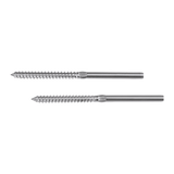 Stainless Steel DIY Rope Balustrade Kit 3.2mm Swage 2 x Lag Screw Term - 10 pack - Close-Up Angle