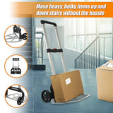 150KG Portable Cart Folding Dolly Push Truck Hand Collapsible Luggage Trolley - Rear View