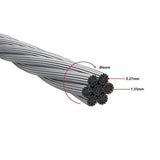 50M 316 Marine Stainless Steel Wire Rope Cable Decking Balustrade Rigging 7x19 4mm - Extra Image
