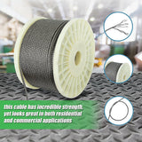 50M 316 Marine Stainless Steel Wire Rope Cable Decking Balustrade Rigging 7x19 4mm - Top-Down View