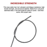 50M 316 Marine Stainless Steel Wire Rope Cable Decking Balustrade Rigging 7x19 4mm - Extra Image