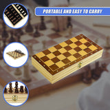 Chess Board Games Folding Large Chess Wooden Chessboard Set Wood Toy Gift - Extra Image