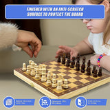 Chess Board Games Folding Large Chess Wooden Chessboard Set Wood Toy Gift - Extra Image