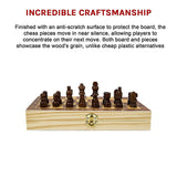 Chess Board Games Folding Large Chess Wooden Chessboard Set Wood Toy Gift - Extra Image