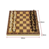 Chess Board Games Folding Large Chess Wooden Chessboard Set Wood Toy Gift - Extra Image