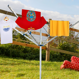 4 Arm Rotary Garden Washing Line Clothes Airer Dryer Outdoor Spike 40m Length - Front View