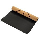 Natural Cork TPE Yoga Mat Sports Eco Friendly Exercise Fitness Gym Pilates - Top-Down View