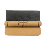Natural Cork TPE Yoga Mat Sports Eco Friendly Exercise Fitness Gym Pilates - Low Angle