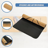 Natural Cork TPE Yoga Mat Sports Eco Friendly Exercise Fitness Gym Pilates - Extra Image