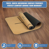 Natural Cork TPE Yoga Mat Sports Eco Friendly Exercise Fitness Gym Pilates - Extra Image