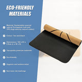 Natural Cork TPE Yoga Mat Sports Eco Friendly Exercise Fitness Gym Pilates - Extra Image