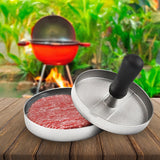 Large Round Hamburger Patty Maker Grill Press Burger Metal Mold Cooking Tools - 45-Degree Angle