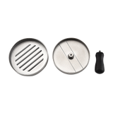 Large Round Hamburger Patty Maker Grill Press Burger Metal Mold Cooking Tools - Rear View