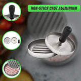 Large Round Hamburger Patty Maker Grill Press Burger Metal Mold Cooking Tools - Extra Image