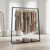 Commercial Clothing Garment Rack Retail Shop Black - Front View