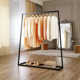 Commercial Clothing Garment Rack Retail Shop Black - Top-Down View